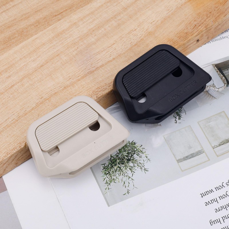 lasuroa Pack of 2 Mini Ceramic Cardboard Cutter, Automatic Retractable