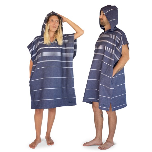 LeStoff Bath Poncho, 100% Organic Cotton, Lightweight, Absorbent, Quick-Drying, Beach