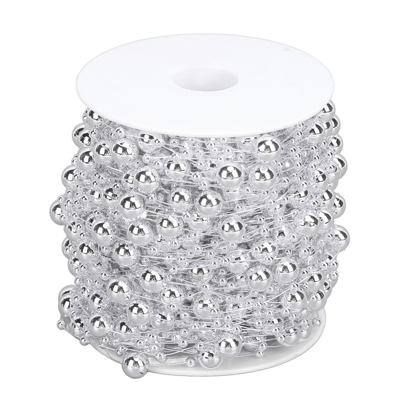 1 Roll Pearl Beads Chain Artificial Pearl Strand Trim String