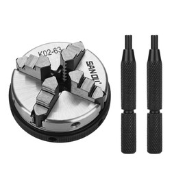 Lathe Chuck, K02-63 Self-Centring Lathe Chuck, Self-Centring 4-Jaw Lathe Chuck, Metal Lathe Chuck, Self-Centring Lathe Chuck with Rods
