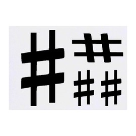 4 x 'Sharp' Temporary Tattoos - Water Resistant, Skin-Safe, Non-Toxic Transfers, Mixed Sizes (TO00083088)