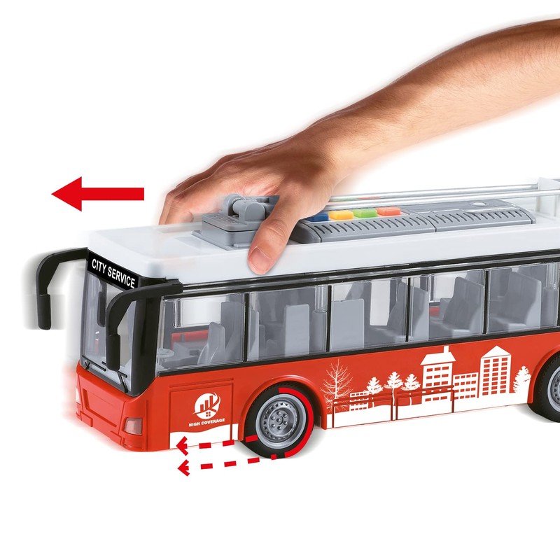 Mondo Motors 51238 Friction Bus City Service with Pull Back