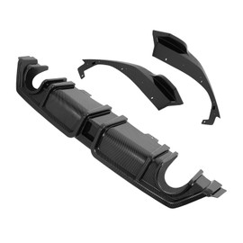 Rear Bumper Diffuser, Rear Bumper Lip Diffuser Compatible with 2016-2021 Honda Civic, Rear Lip Diffuser Body Kit with LED Light