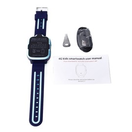 Kids Smart Watch Waterproof Voice Call Large Screen Sports Smartwatch with Location Blue Foreign Language