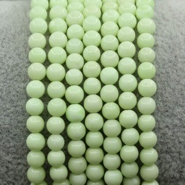 Keleny Natural 4mm Green Lemon Chrysoprase Round Beads Gemstones Crystal Stretch Bracelet 7 Inch Unisex