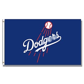 LCFhome Dodgers Flag Los Angeles Banner LA 3x5 Feet with Two Metal Grommets for Garage Man Cave College Dorm Decor Wall Decoration Durable 150D Polyester Double Sided