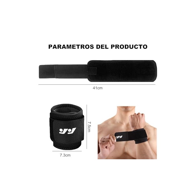 2pcs Muñequera Deportivas Transpirable, Muñequeras de Soporte