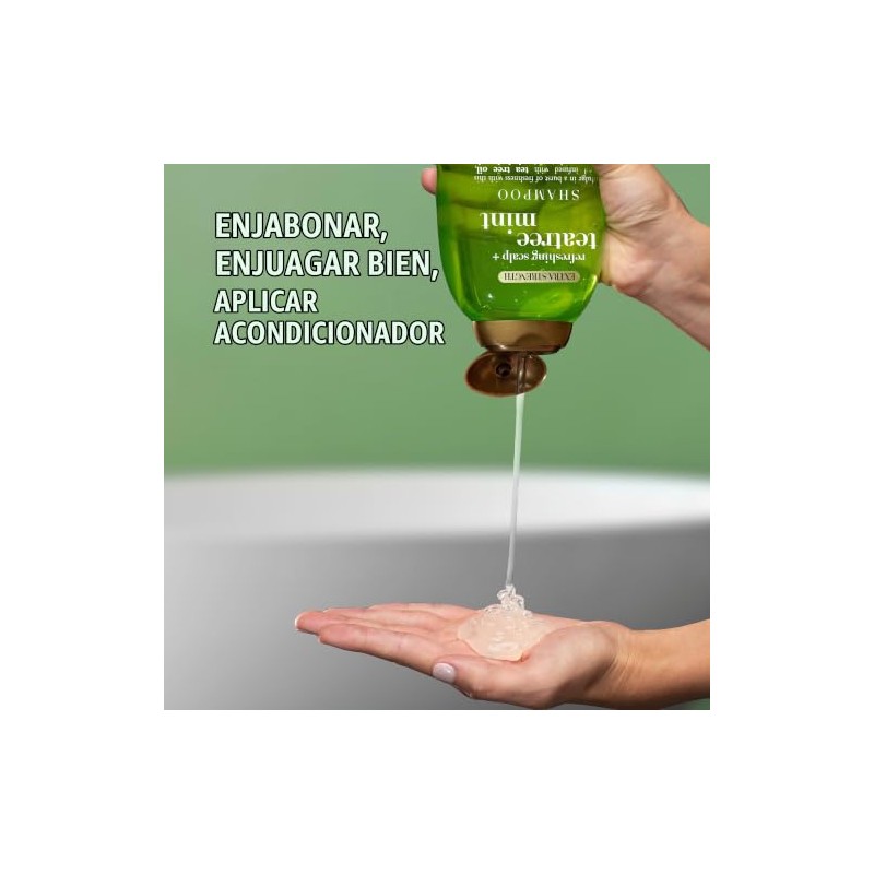 OGX, Shampoo Extra Fuerte de Tea Tree y Menta, 385