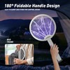 2PCS Electric Fly Swatter 4000V, 2-in-1 Foldable Bug Zapper Racket,