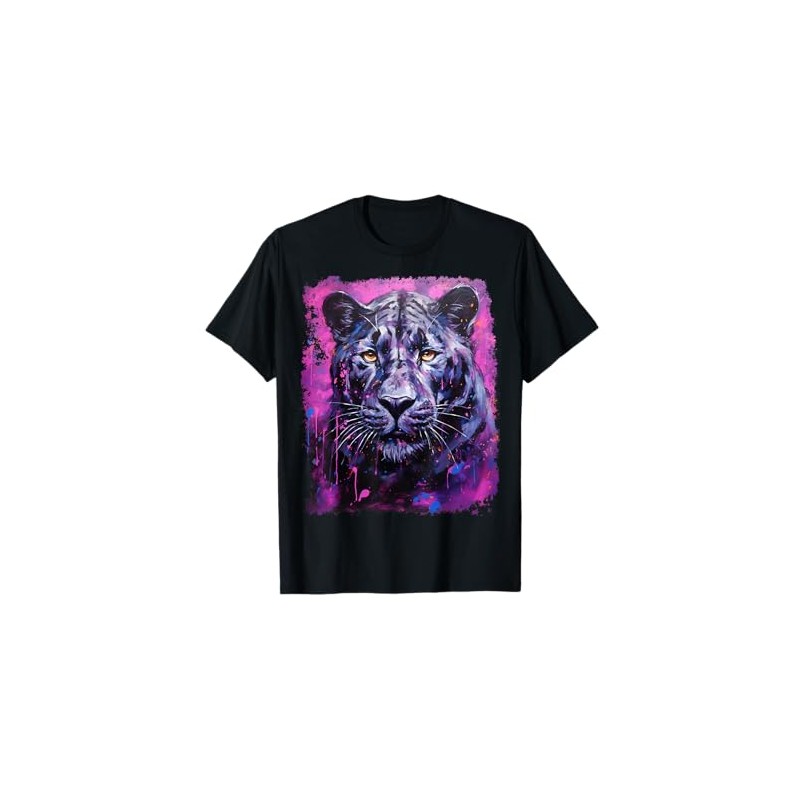 Pop Art Colorful Panther Pink T-Shirt