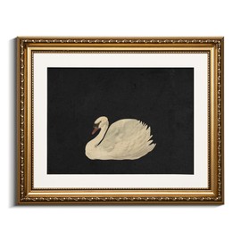 VIYYIEA Gold Framed Wall Art Canvas Print Home Decor Wall Decorations Grace Swan Art Painting Pictures Rustic Bathroom Wall Decor Farmhouse Wall Decor for Living Room Bedroom Office Decor 13x16in