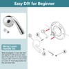 Replacement Shower Faucet Handle Compatible with Delta Foundations Tub Faucet