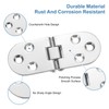 uxcell Folding Table Hinge, 2pcs Zinc Alloy 180 Degree Round
