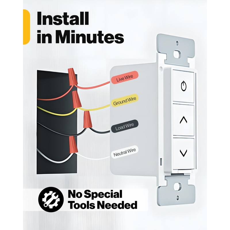 Sunco 4 Pack Smart Dimmer Switch, Double Rocker Wall Light