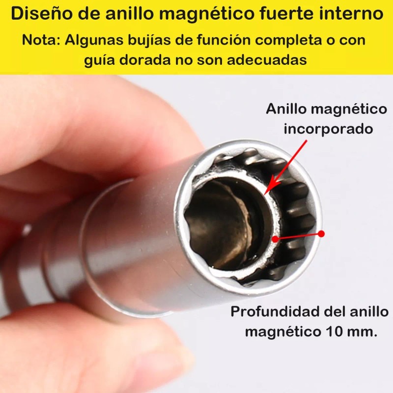 Generic Dado Para Bujías 14mm/16mm Flexible-magnético