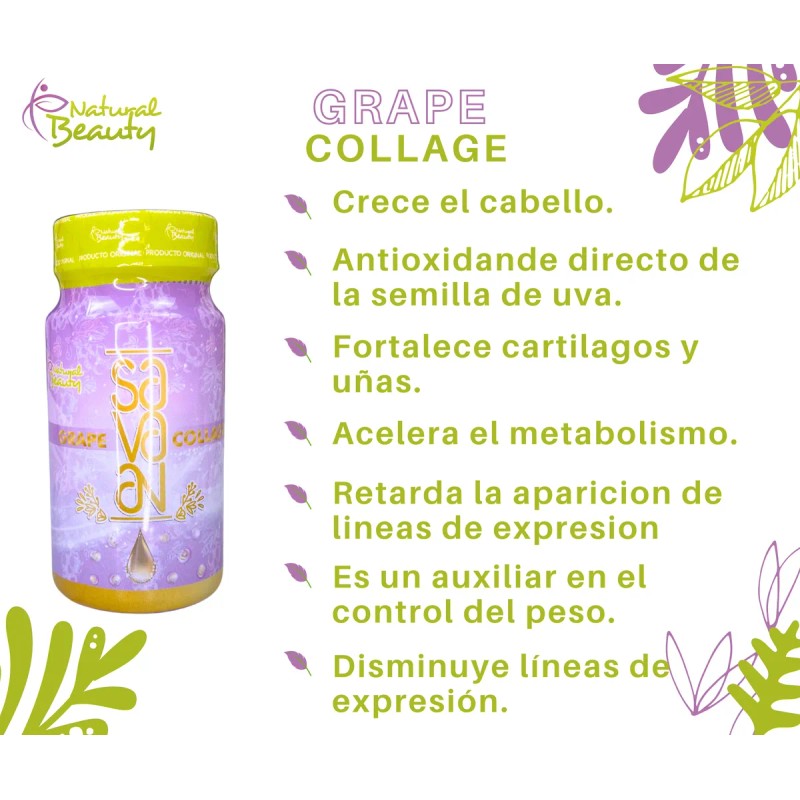 Colágeno Hidrolizado | Semilla De Uva | Para 1 Mes