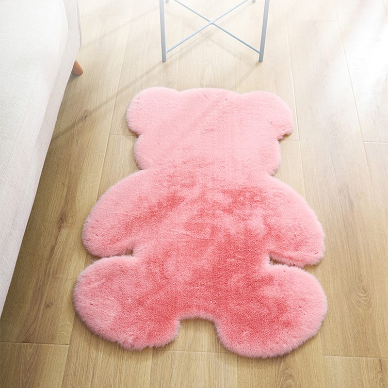 KRIPINC Bear Lambskin Sheepskin Rug, Faux Fur Rug, Soft Fluffy