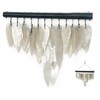 Bellaa Wind Chimes Outside Outdoor Beach House Windchimes (Holy White)