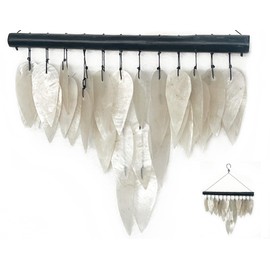 Bellaa Wind Chimes Outside Outdoor Beach House Windchimes (Holy White)