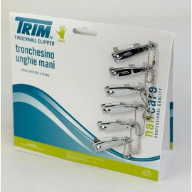 TRIM (Pack Of 12) Foldable Nail Clippers For Grooming & Trimming Professional Quality