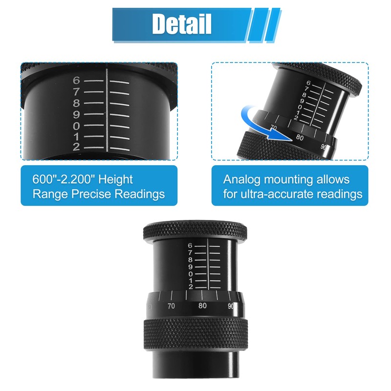 X AUTOHAUX Universal Valve Spring Height Micrometer Gauge Aluminium Black
