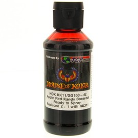 House of Kolor Apple Red Candy Basecoat Pre-Blended R-T-S 4-Oz Bottle