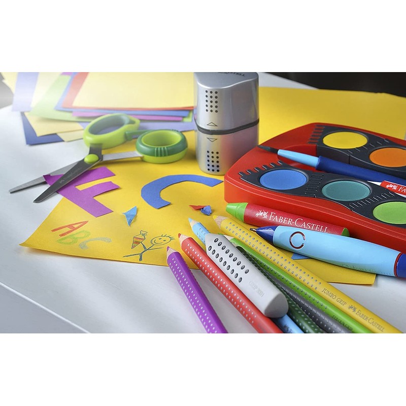 Faber-Castell Grip 2001 Triangular Eraser, 5 x grey.