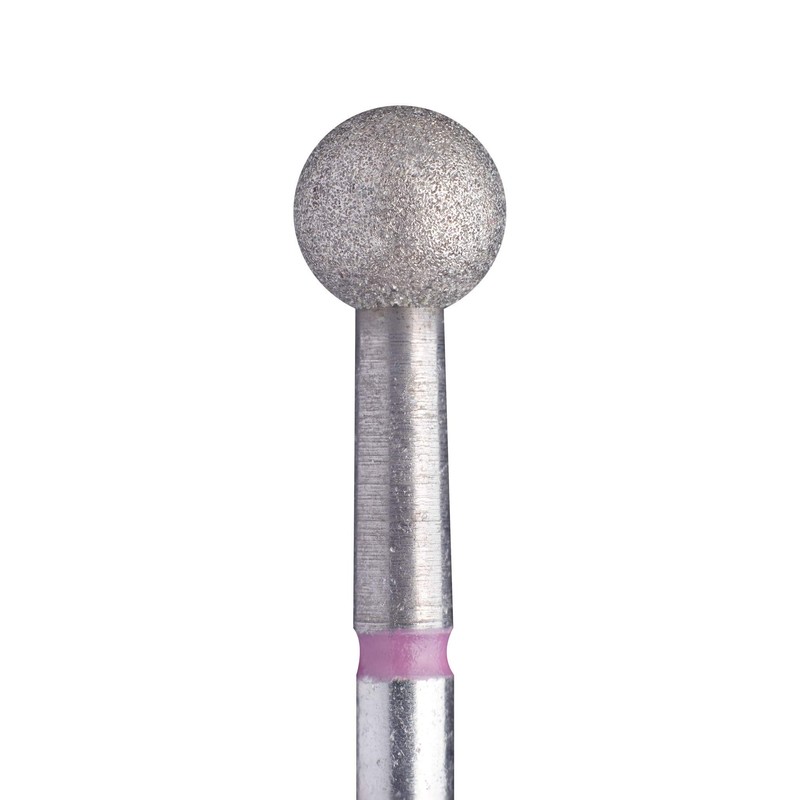 STALEKS Pro Diamond Nail Drill Bit FA01"Ball" Red (4 MM)