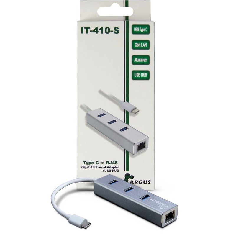 Inter-Tech Argus IT-410-S Adapter USB Type C - GbitLAN with