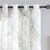 FMFUNCTEX Linen Semi Sheer Curtains for Bedroom, Sage Green White
