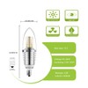 BOGAO E12 LED Candelabra Bulb, 12W Daylight White 6000K LED