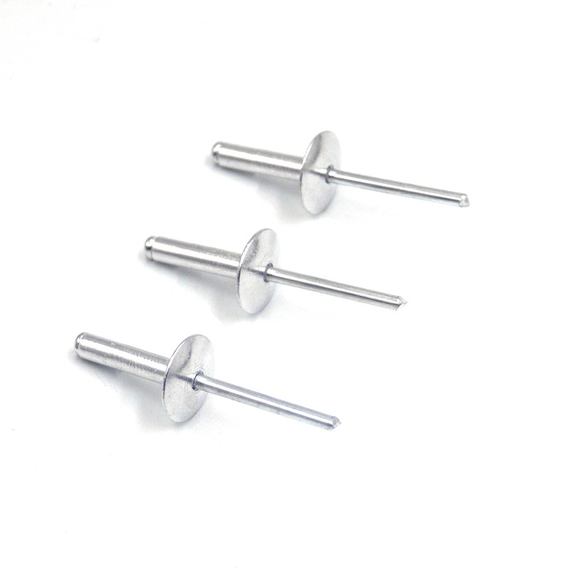 BESTYCHAO 50pcs Aluminum Blind Rivets with Large Flange 4.8mm x