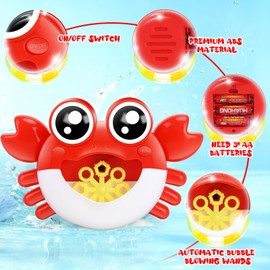 Getatoy Toy for 3-8 Year Old Kids Boys: Crab Bubble Machine Party Gifts for 3 4 5 6 7 8 Years Old Kids Girls Birthday Toy for Toddlers Age 4-6 Indoor Outdoor Bubble Maker Bath Garden Games Toy