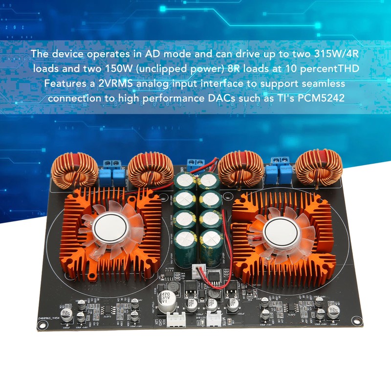 TPA3255 Power Amplifier Board Dual Core High Power Class D