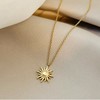 Unbranded Women Gold Tone Stainless Steel Sun Charm Pendant Necklace