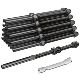 BLIKA 20 Pack 6" Long 1/8" Black Swage Threaded Stud Tension End Fitting Terminal for 1/8" Deck Cable Railing, T316 Stainless Steel, 1/8" Black Swage Threaded Terminal for 4x4, 2x2 Wood Metal Post