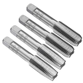 sourcing map 2 Set Metric Hand Taps, M14 x 1.5 H2 Thread Taper + Bottom Tap, 9CrSi Alloy Tool Steel Screw Threading Milling Tapping Tool Kit