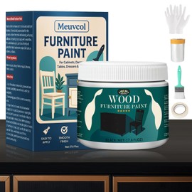 Furniture Paint Black, 17.6 Oz Cabinet & Wood Paint for Furniture – All-in-One No Sanding, Matte Finish, Easy Application for Dressers, Doors & Tables – Water-Based, Non-Toxic, Low Odor, With Tools