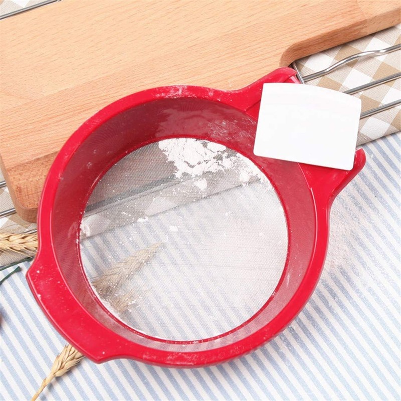 ProLeo Flour Sieve Plastic Fine Mesh Sieve with Free Scraper