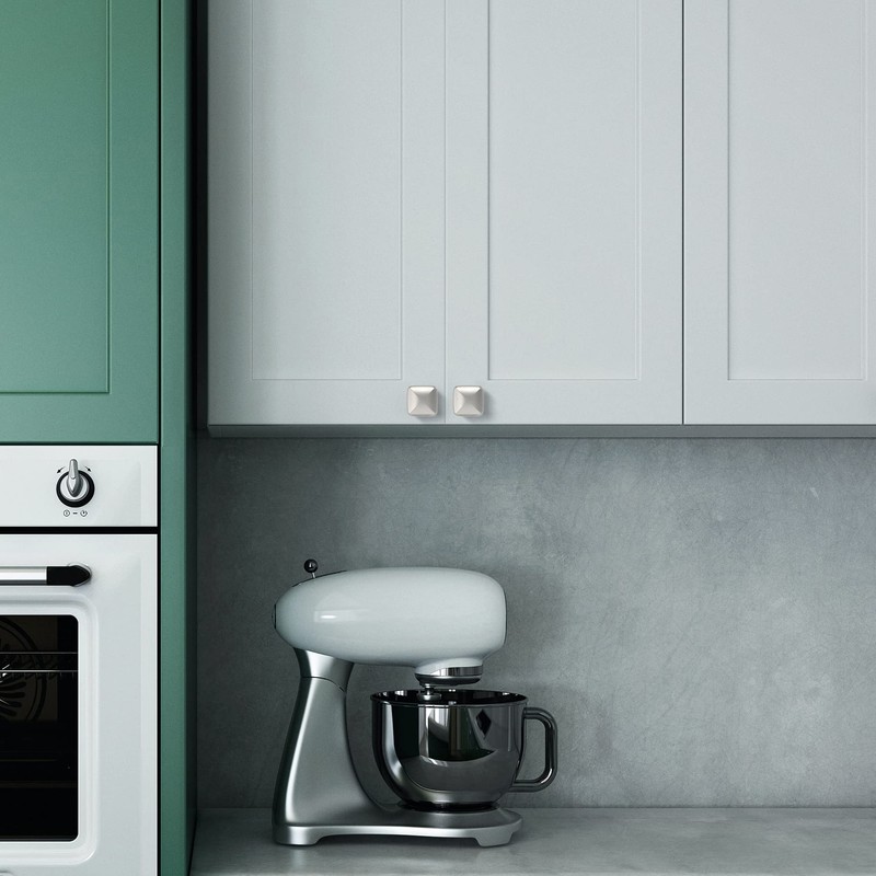 Asidrama 25 Pack Brushed Satin Nickel Kitchen Cabinet Knobs Dresser