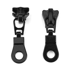 Deslizadores de Cremallera de Aleación de Metal 20 Piezas Tama?o 5 Kit de Reemplazo de Reparación de Cierre de Cremallera para Cremalleras de Chaqueta de Aleación (Negro)