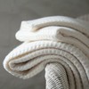 The Wool Company Lambswool Waffle Baby Blanket - Natural Cream
