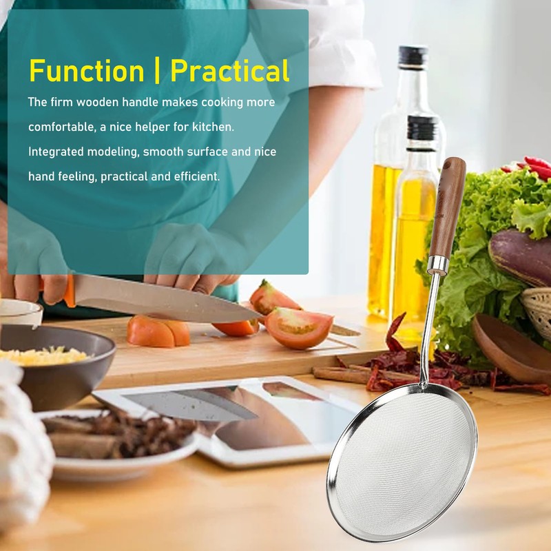 Oil Colander Efficiency Filtration Easy To Use Fine Mesh Food