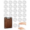24Pcs Rubber Feet for Cutting Board,Clear Silicone Feet Slip Adhesive