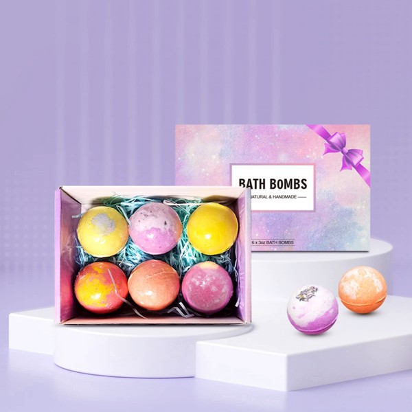 Bath Bombs with Many Different Amazing Ccents,Bath Bombs for Women with Stress Relief SPA, Natural Bulk Bath Bomb Set for Girls with Suprise Refreshing Fragrance