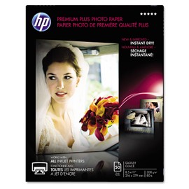 HP Premium Plus Photo Paper - Glossy photo paper - 11.5 mil - Letter A Size (8.5 in x 11 in) - 50 sheet(s) - for Officejet 4630, 7500A E910; Officejet Pro 8500, 8500 A909, 8500A A910; Photosmart 55XX