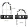 KeeKit Combination Padlock, 4 Digit Resettable Combo Lock with Adjustable