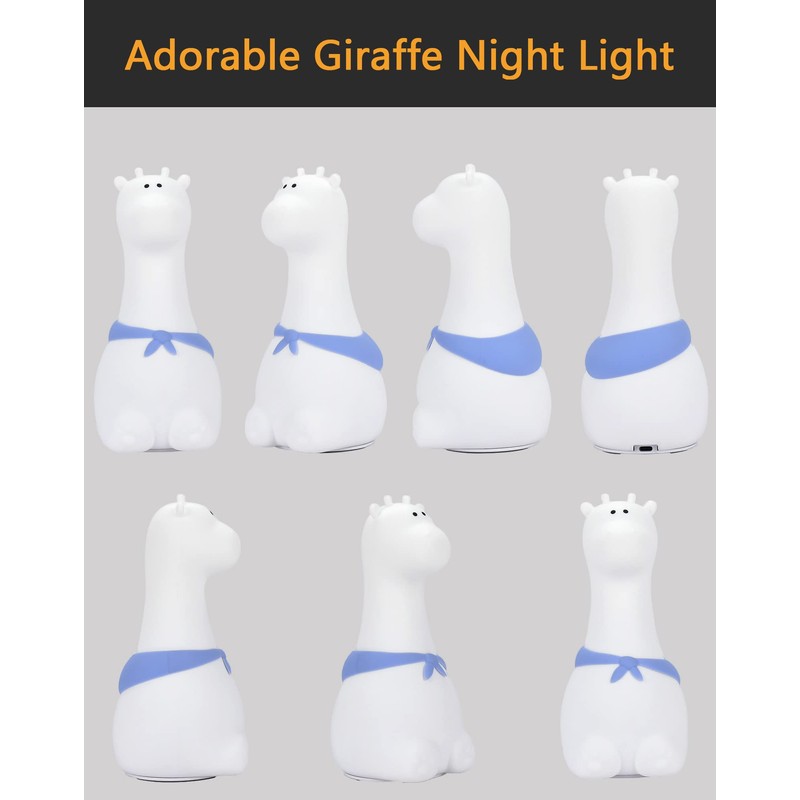 Giraffe Light, Multicolor Cute Nursery Night Lights with Warm White