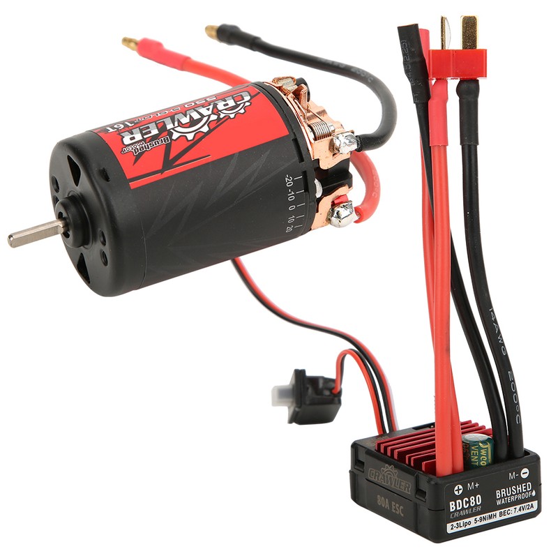 SURPASS 5-Slot 550 0.57 Wire 16T Brushed Motor +BCD80A ESC