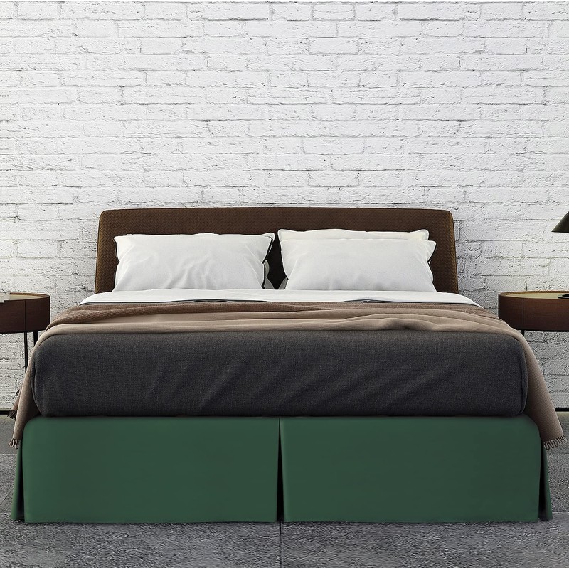 Linen Home Box Pleated Base Valance Sheet Single Bed Skirt